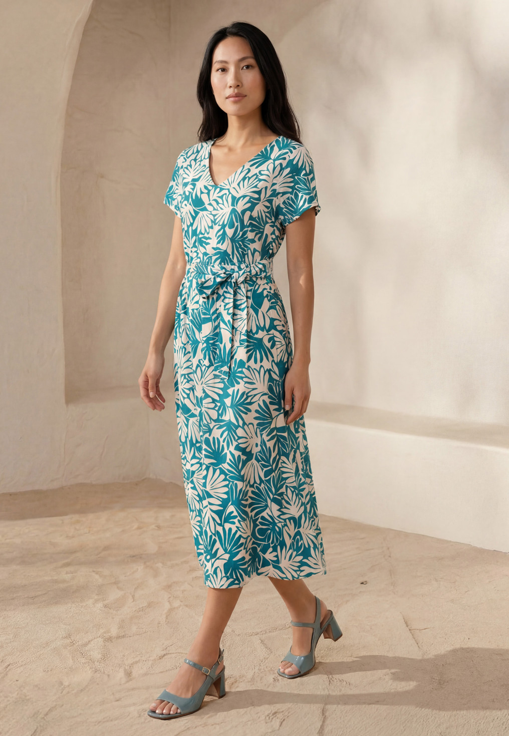 ROBE - LOUBNA - TURQUOISE